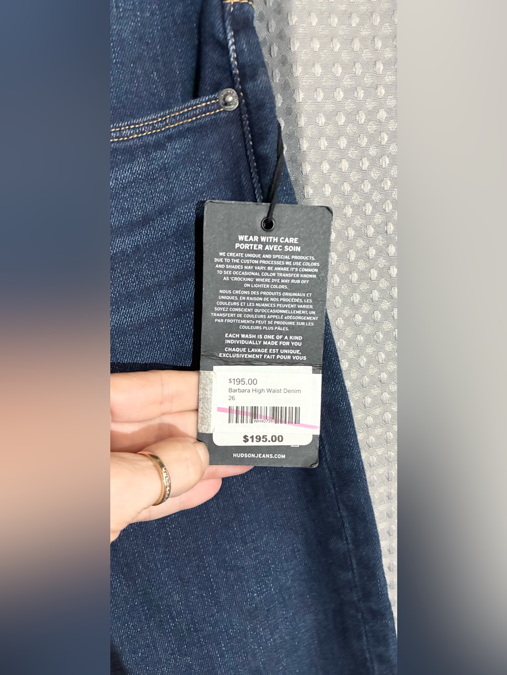 Hudson Barbara Jeans Sz 26 Italian Stretch Denim High Rise Skinny New W/Tags — image 6 of 8